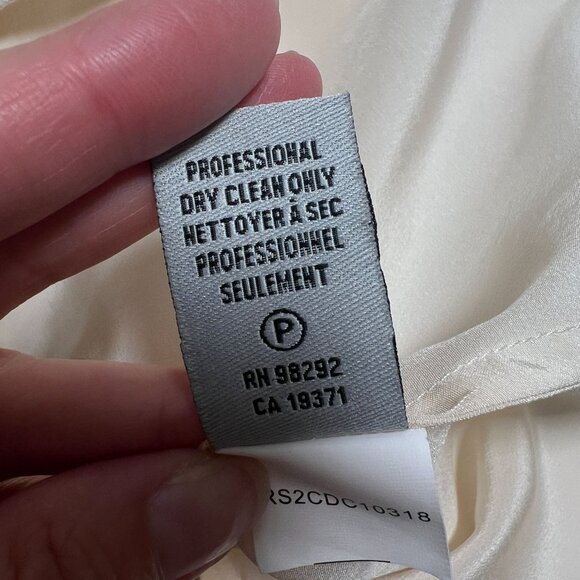 Tibi New York Ruffled Crepe de Chine Silk Halter Midi Dress Ivory White Size 10 - Picture 13 of 15